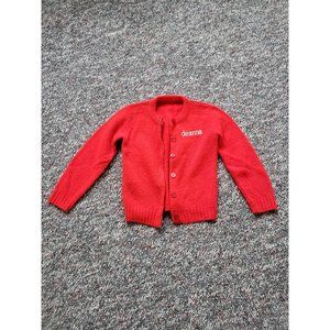 80s Red Girl's‎ Cardigan